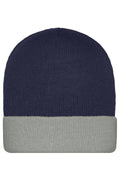 James & Nicholson Klassische Strickmütze navy/grey