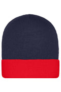 James & Nicholson Klassische Strickmütze navy/red