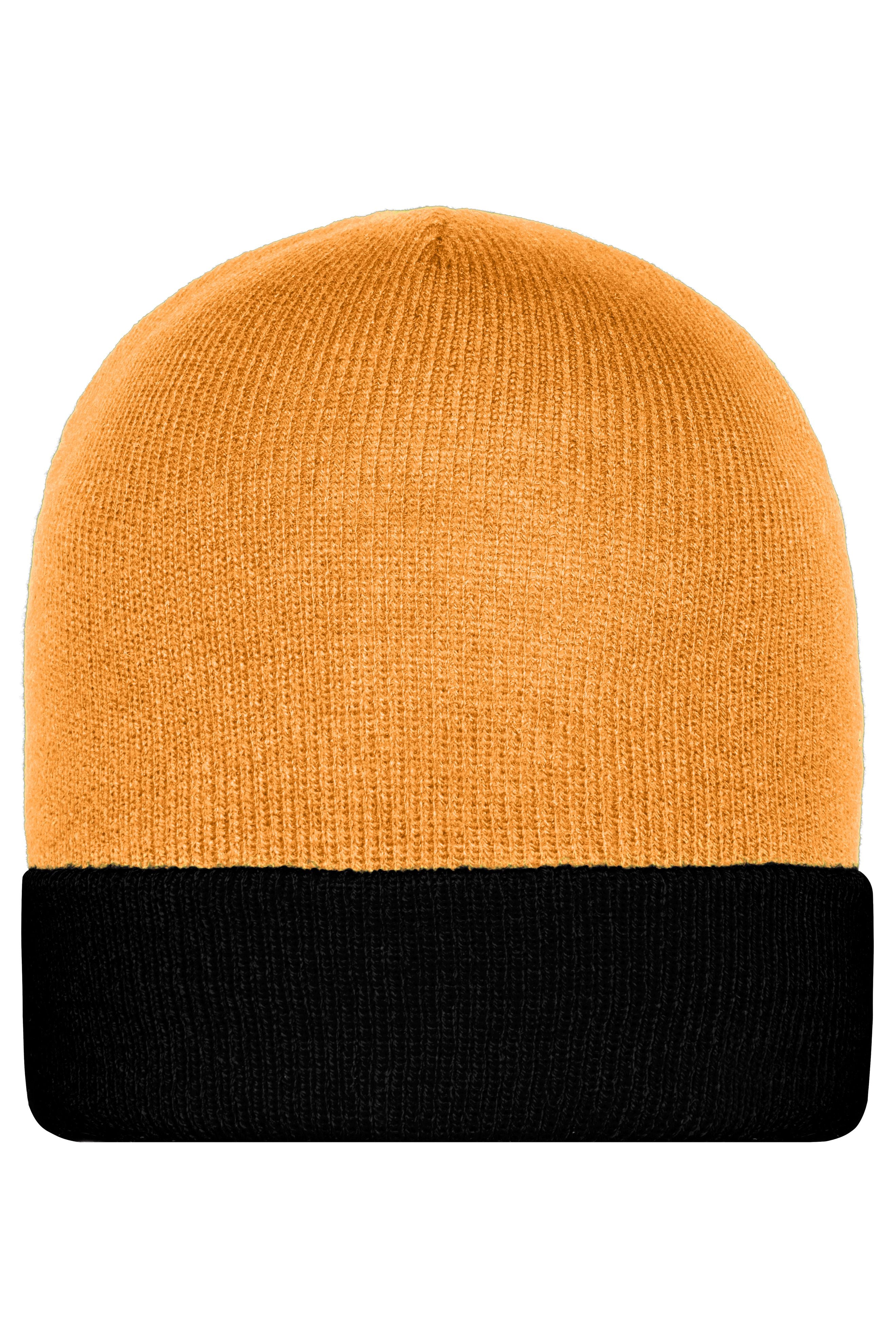 James & Nicholson Klassische Strickmütze orange/black