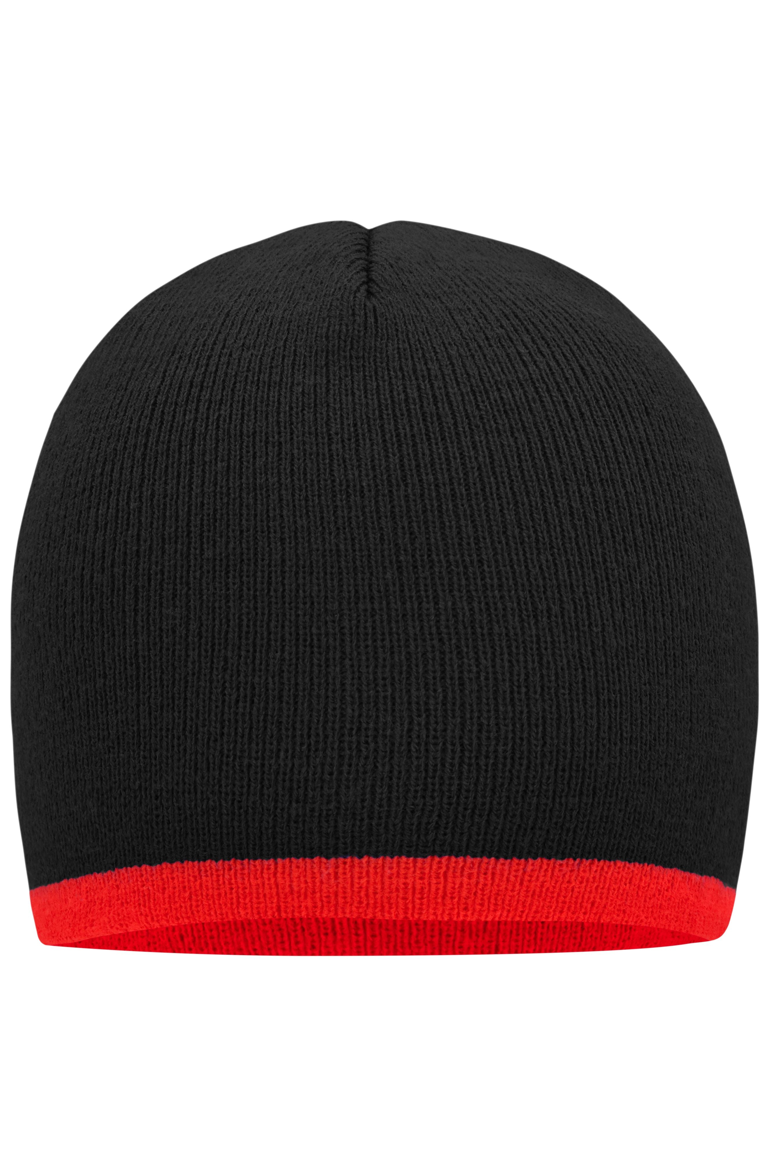 James & Nicholson Strickmütze black/red