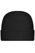 James & Nicholson Wärmende Fleece Mütze black