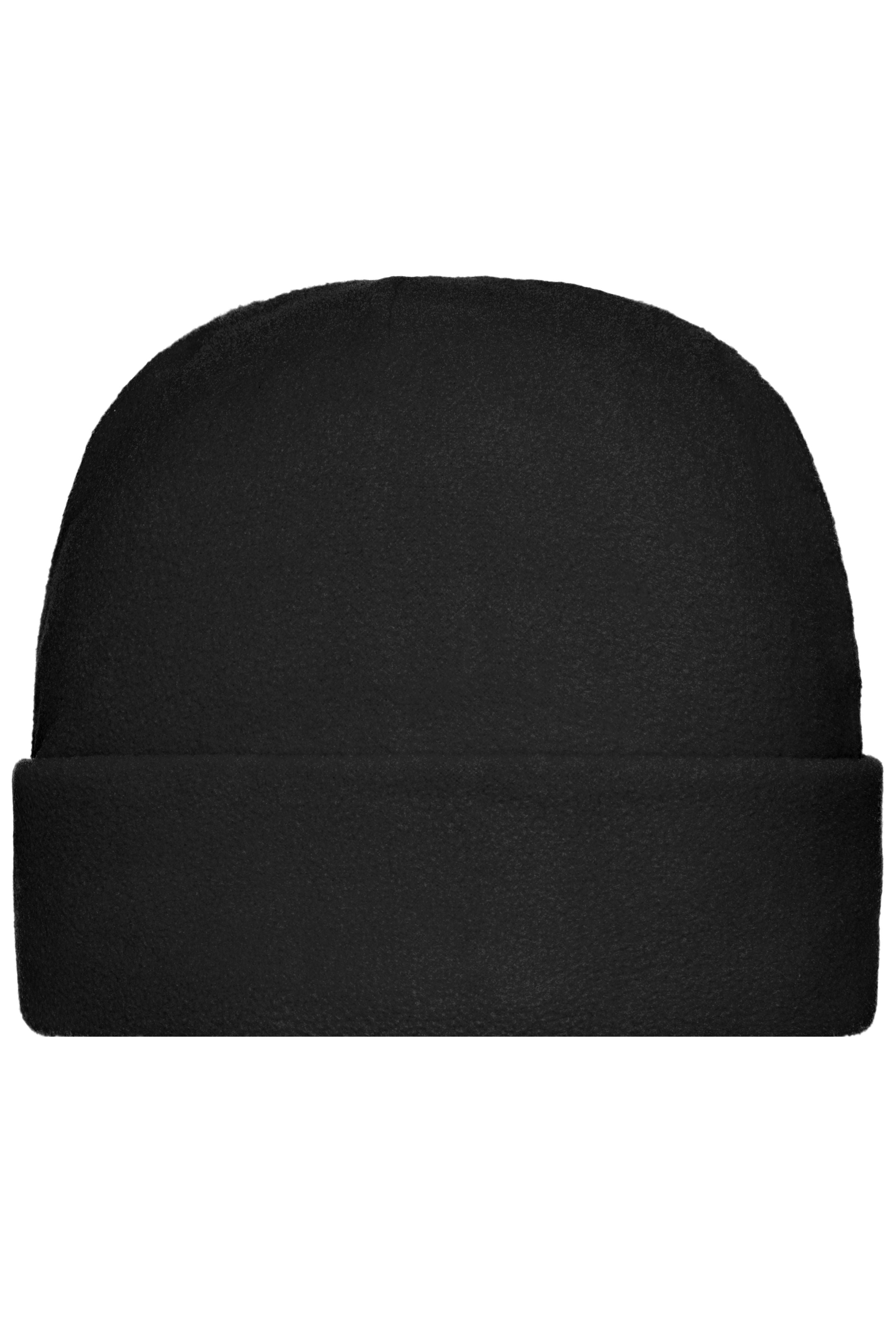 James & Nicholson Wärmende Fleece Mütze black