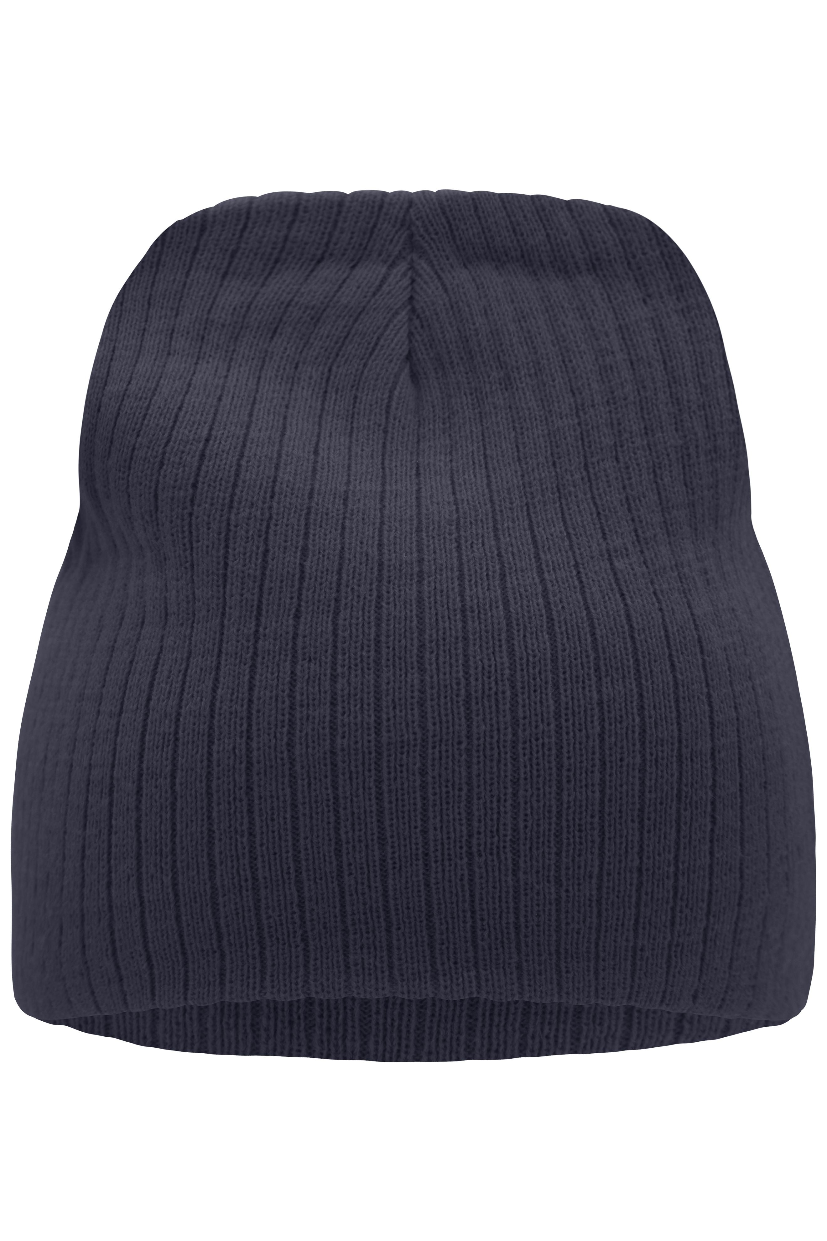 James & Nicholson Strickmütze mit Ripp-Optik navy