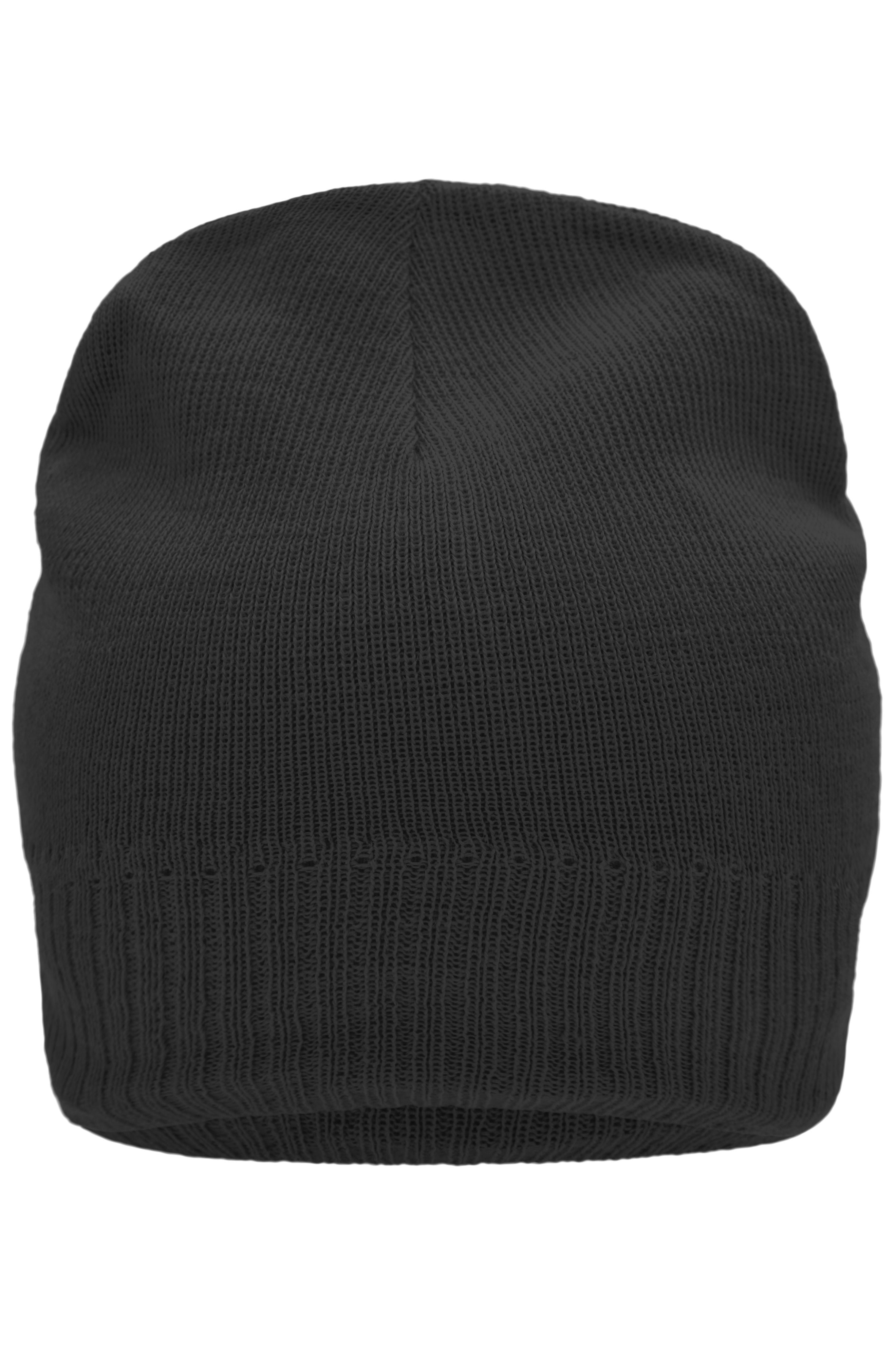 James & Nicholson Strickmütze mit Fleece Einsatz black