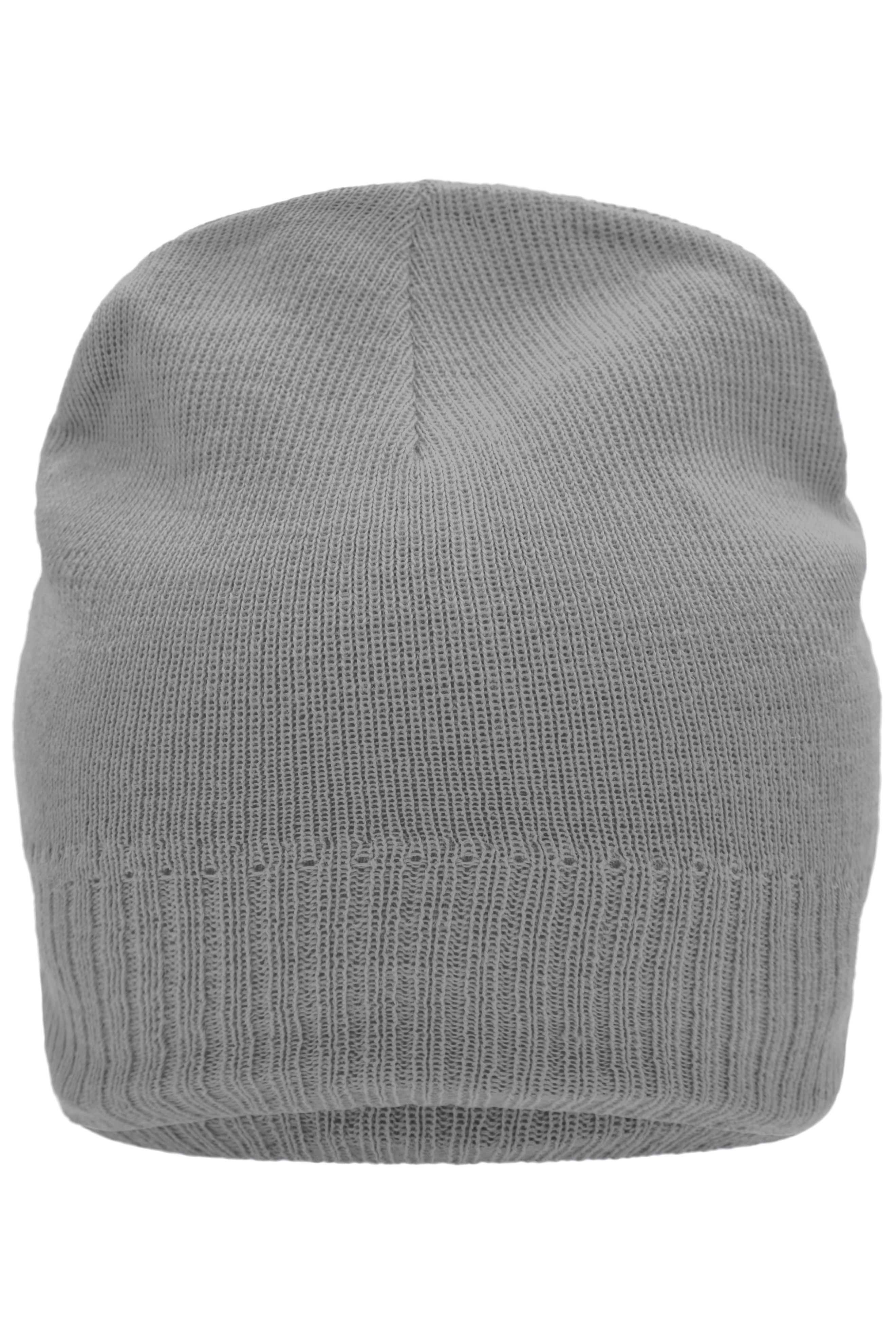 James & Nicholson Strickmütze mit Fleece Einsatz light-grey-melange