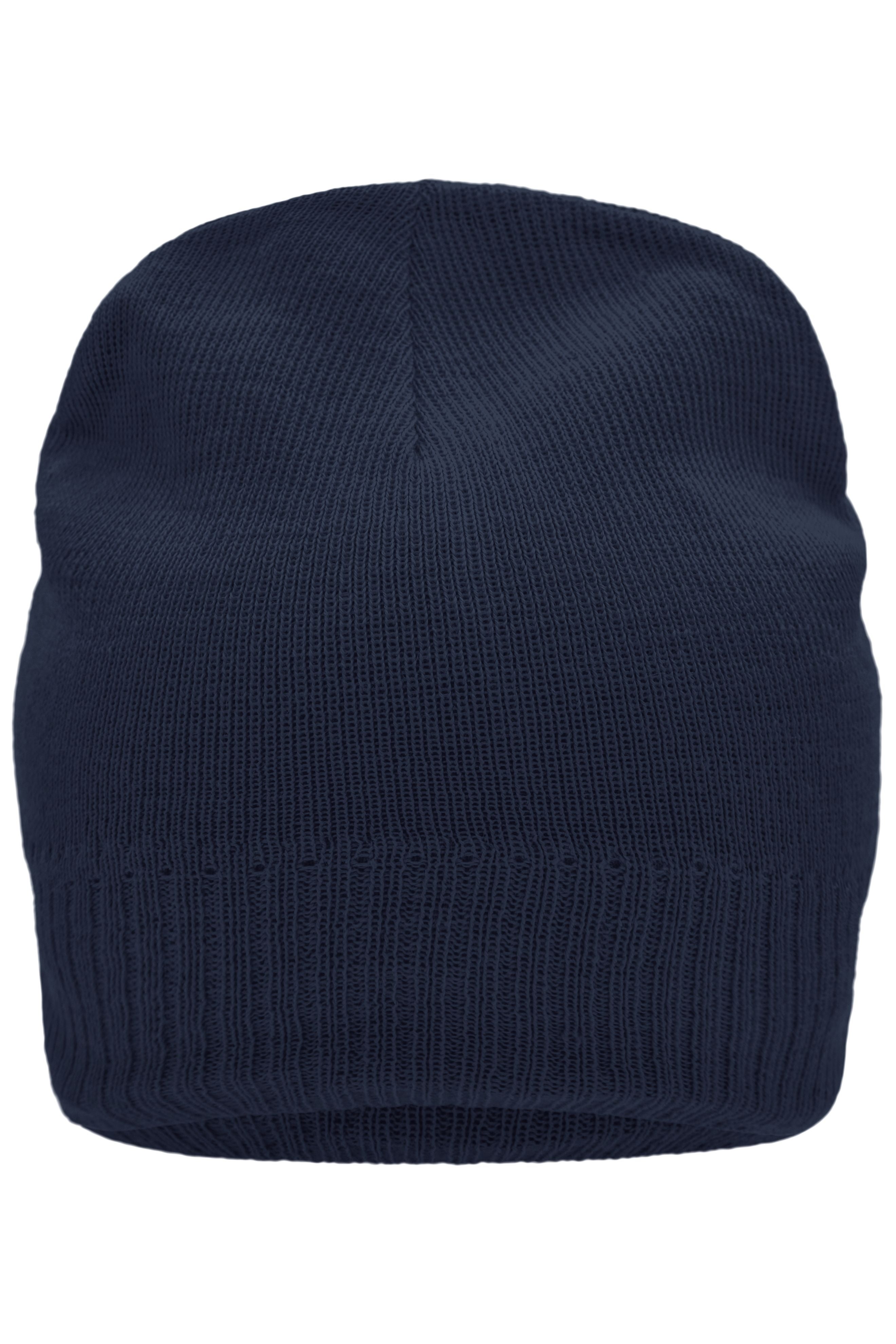 James & Nicholson Strickmütze mit Fleece Einsatz navy