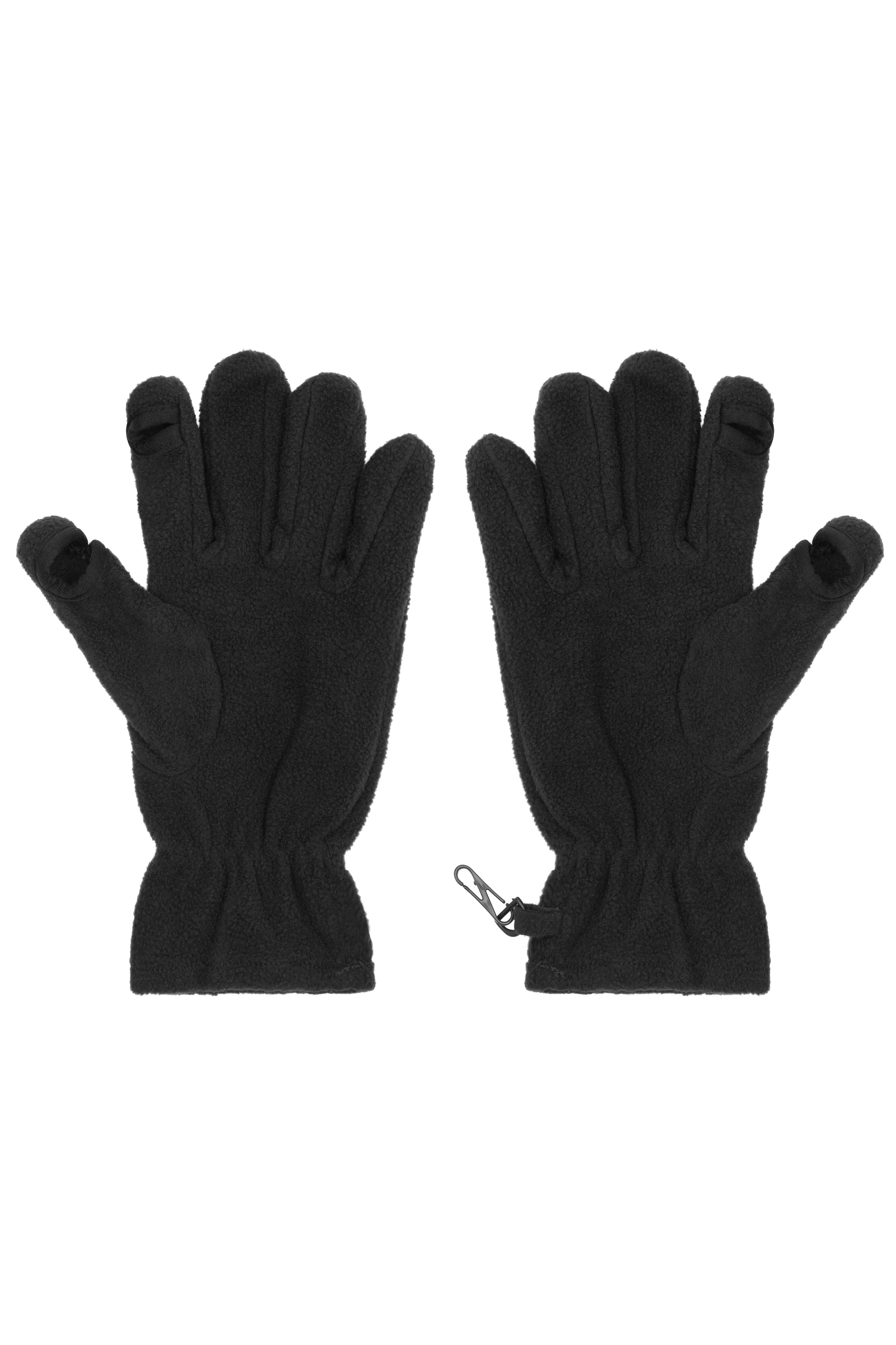 James & Nicholson Funktionale Microfleece Handschuhe black