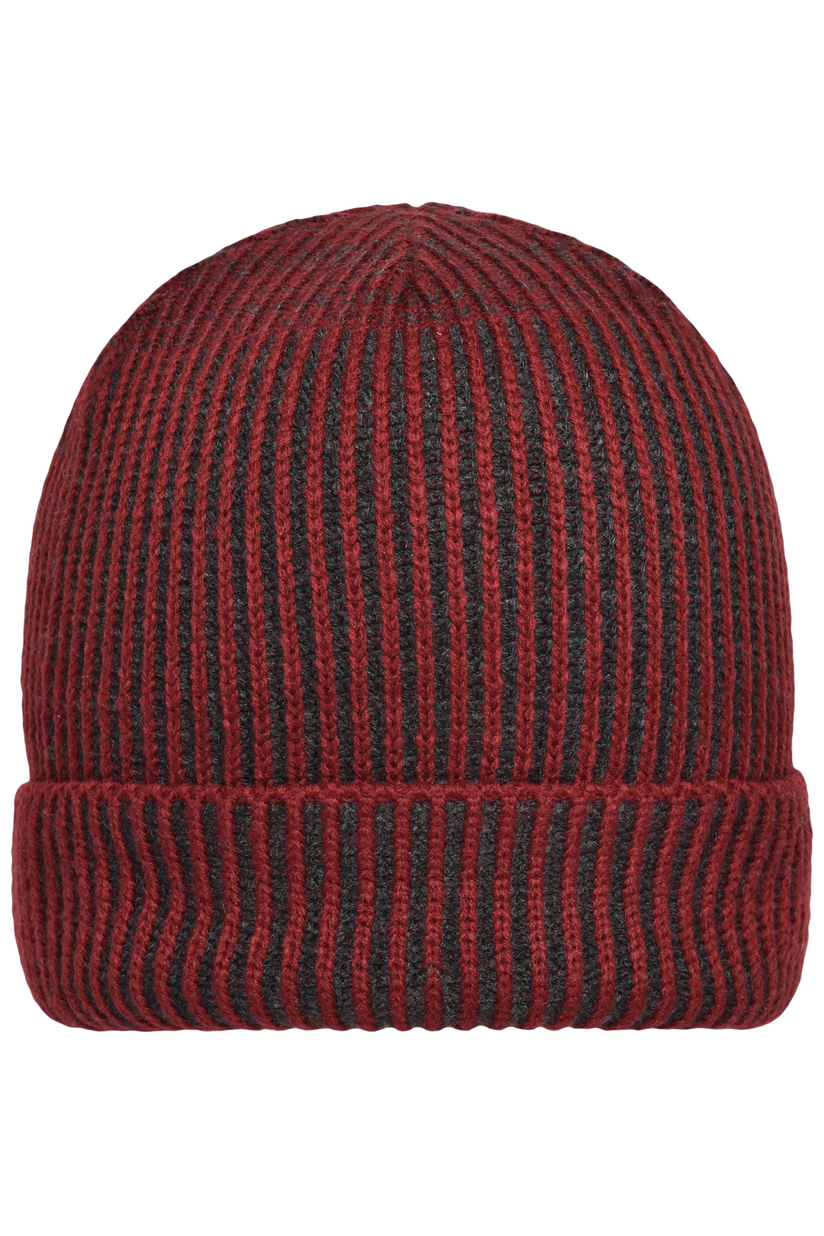 James & Nicholson Beanie dark-red/anthracite