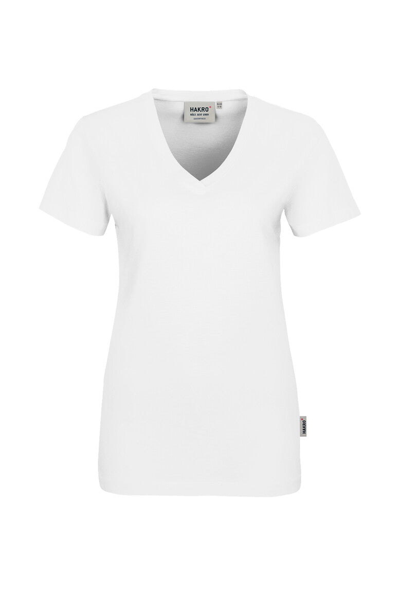 HAKRO Damen V-Shirt Classic weiß