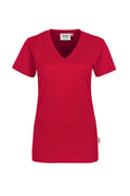 HAKRO Damen V-Shirt Classic rot