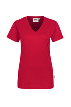 HAKRO Damen V-Shirt Classic rot
