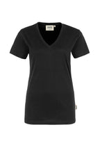 HAKRO Damen V-Shirt Classic schwarz