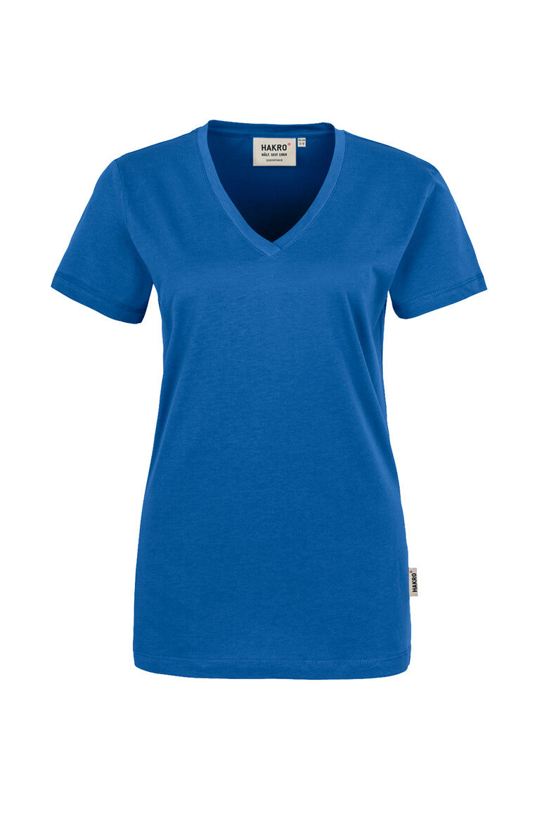 HAKRO Damen V-Shirt Classic royalblau
