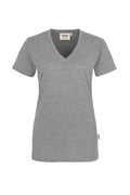 HAKRO Damen V-Shirt Classic grau meliert