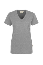 HAKRO Damen V-Shirt Classic grau meliert