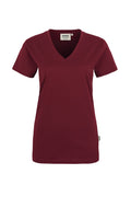 HAKRO Damen V-Shirt Classic weinrot