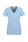 HAKRO Damen V-Shirt Classic eisblau