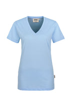 HAKRO Damen V-Shirt Classic eisblau