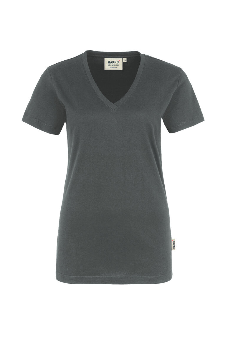HAKRO Damen V-Shirt Classic anthrazit