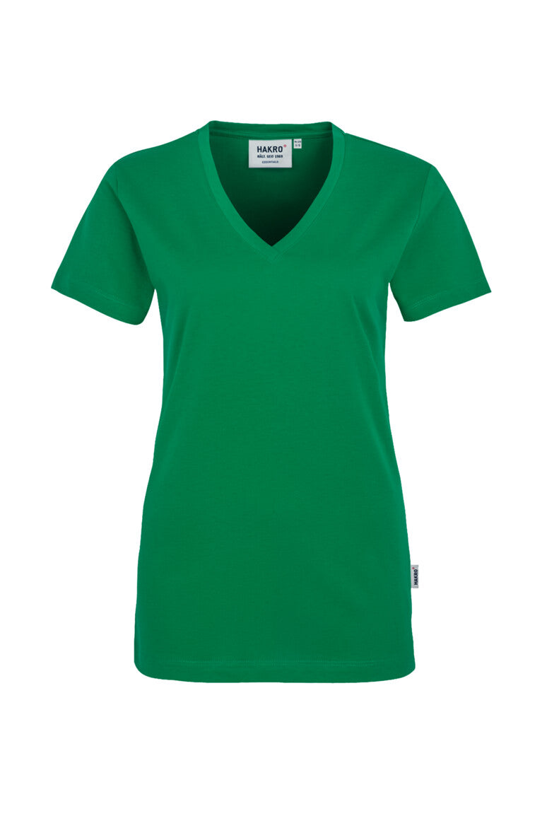 HAKRO Damen V-Shirt Classic kellygrün