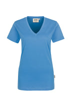 HAKRO Damen V-Shirt Classic malibublau