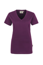 HAKRO Damen V-Shirt Classic aubergine