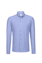 HAKRO Hemd Natural Stretch Regular ozeanblau