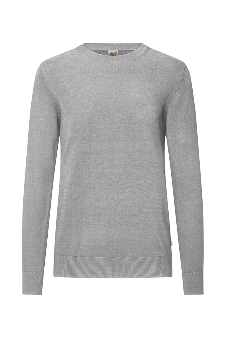 HAKRO Pullover Premium-Baumwolle grau meliert