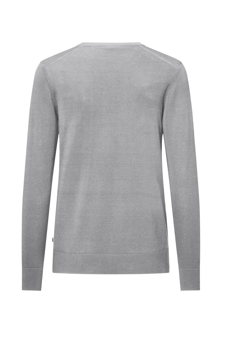 HAKRO Pullover Premium-Baumwolle grau meliert