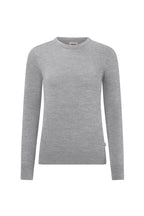 HAKRO Damen Pullover Merino-Wolle grau meliert