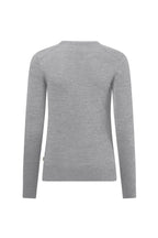 HAKRO Damen Pullover Merino-Wolle grau meliert