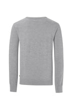 HAKRO Pullover Merino-Wolle grau meliert