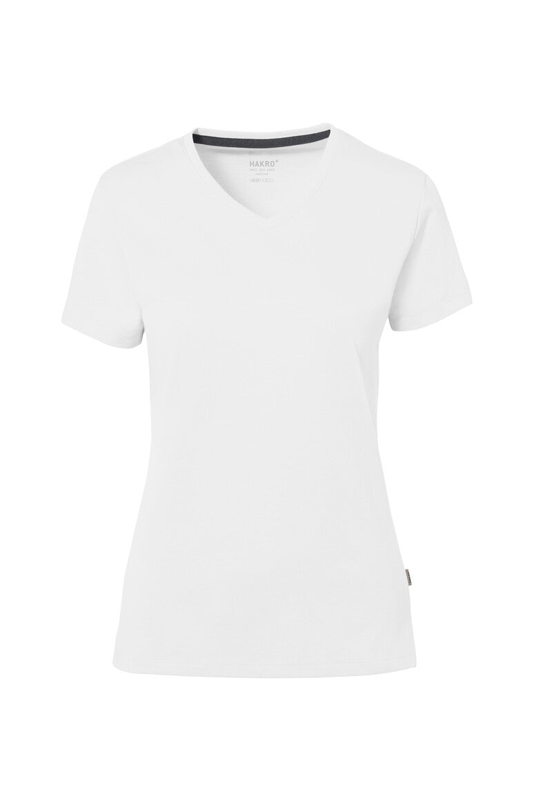 HAKRO Cotton Tec® Damen V-Shirt weiß