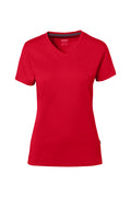 HAKRO Cotton Tec® Damen V-Shirt rot