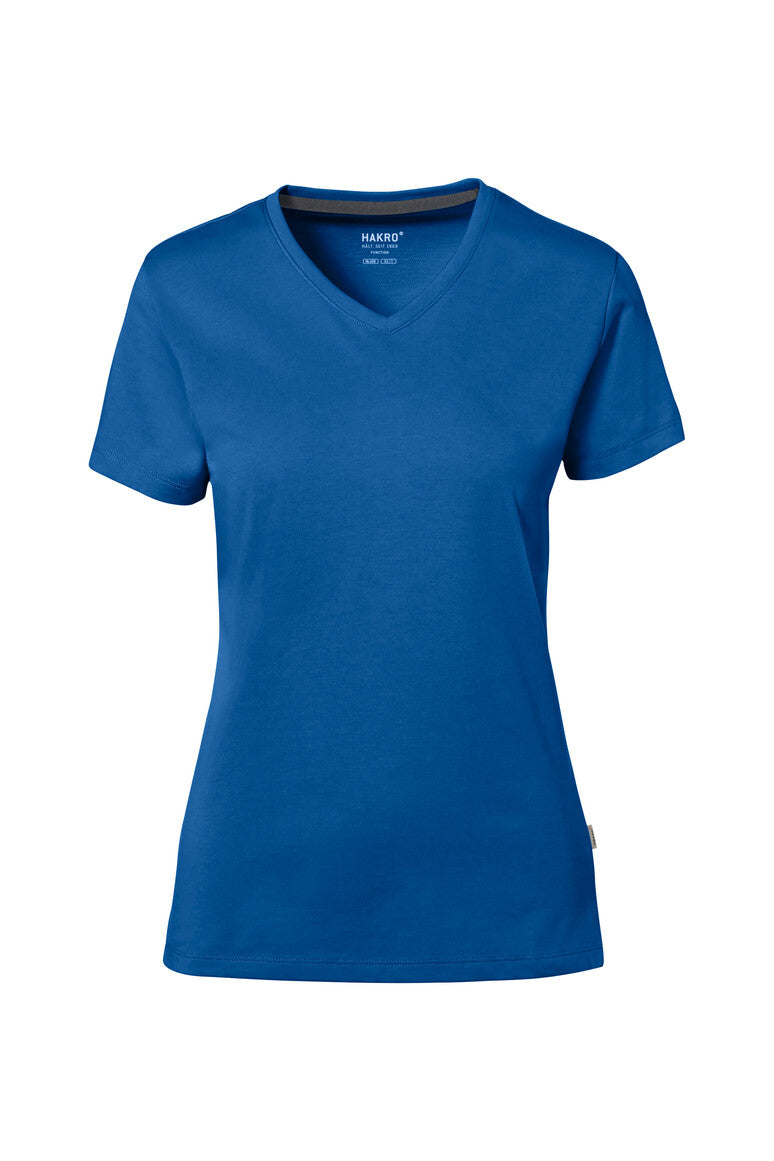 HAKRO Cotton Tec® Damen V-Shirt royalblau