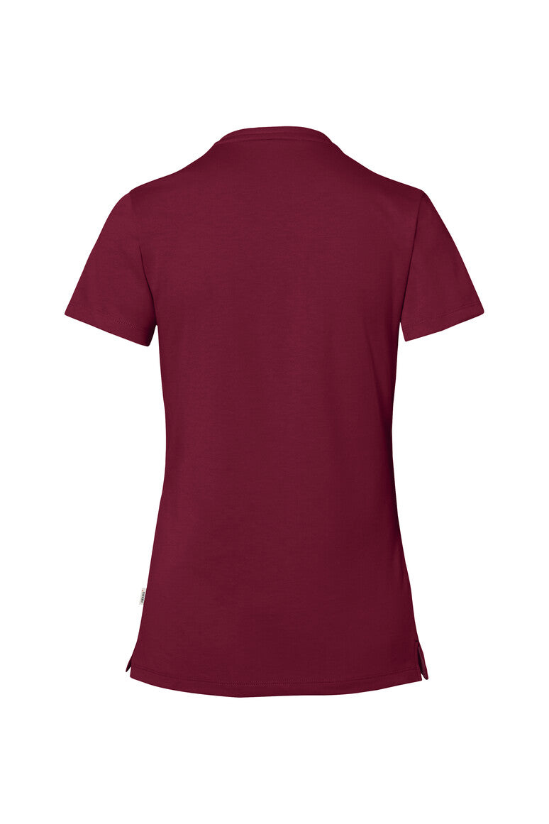 HAKRO Cotton Tec® Damen V-Shirt weinrot