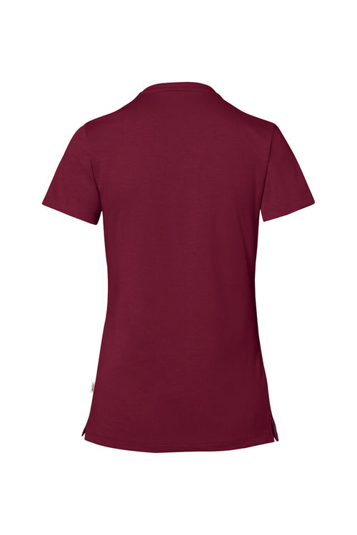 HAKRO Cotton Tec® Damen V-Shirt weinrot