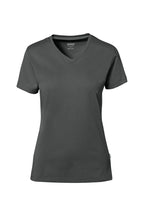 HAKRO Cotton Tec® Damen V-Shirt anthrazit