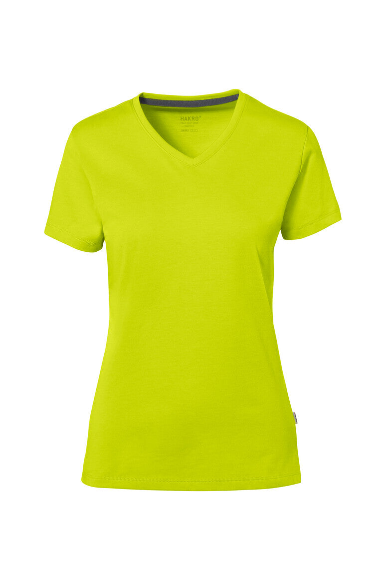 HAKRO Cotton Tec® Damen V-Shirt kiwi
