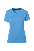 HAKRO Cotton Tec® Damen V-Shirt malibublau