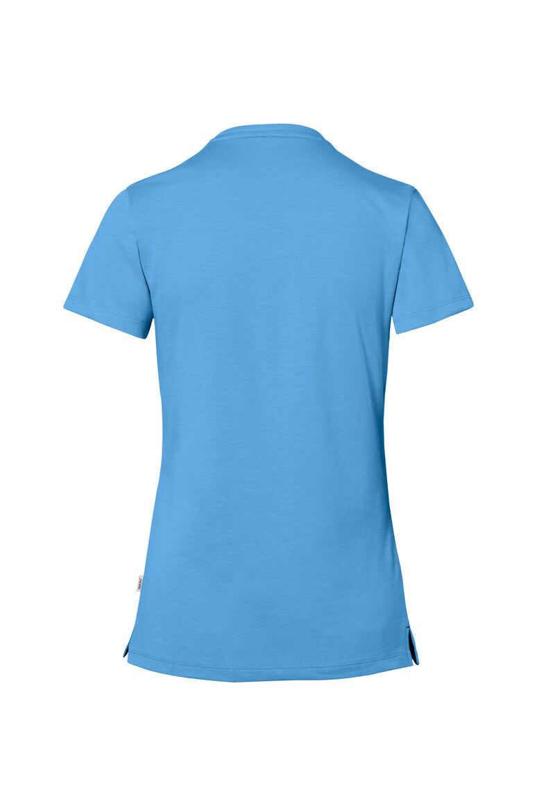 HAKRO Cotton Tec® Damen V-Shirt malibublau
