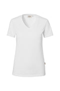 HAKRO Damen V-Shirt Stretch weiß