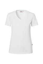 HAKRO Damen V-Shirt Stretch weiß
