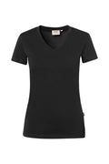 HAKRO Damen V-Shirt Stretch schwarz