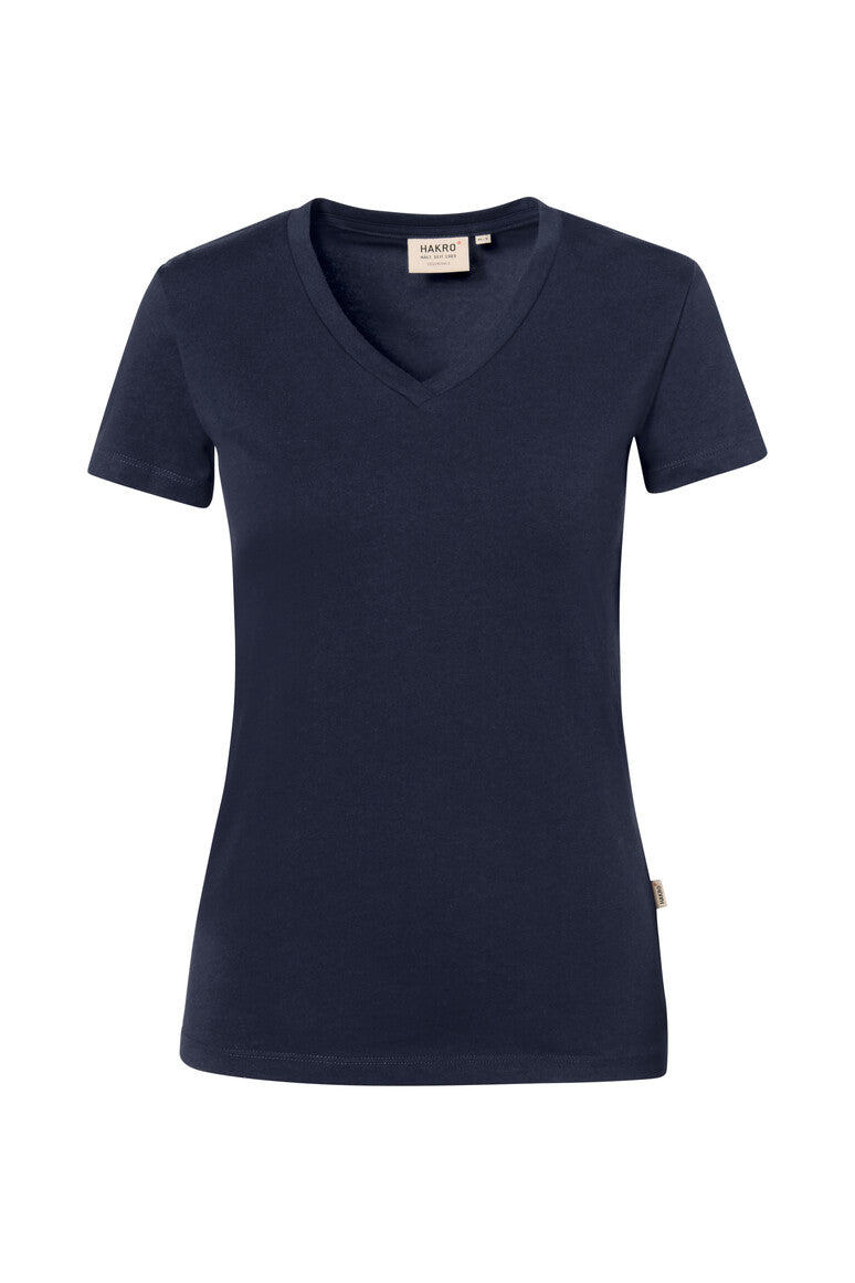 HAKRO Damen V-Shirt Stretch tinte