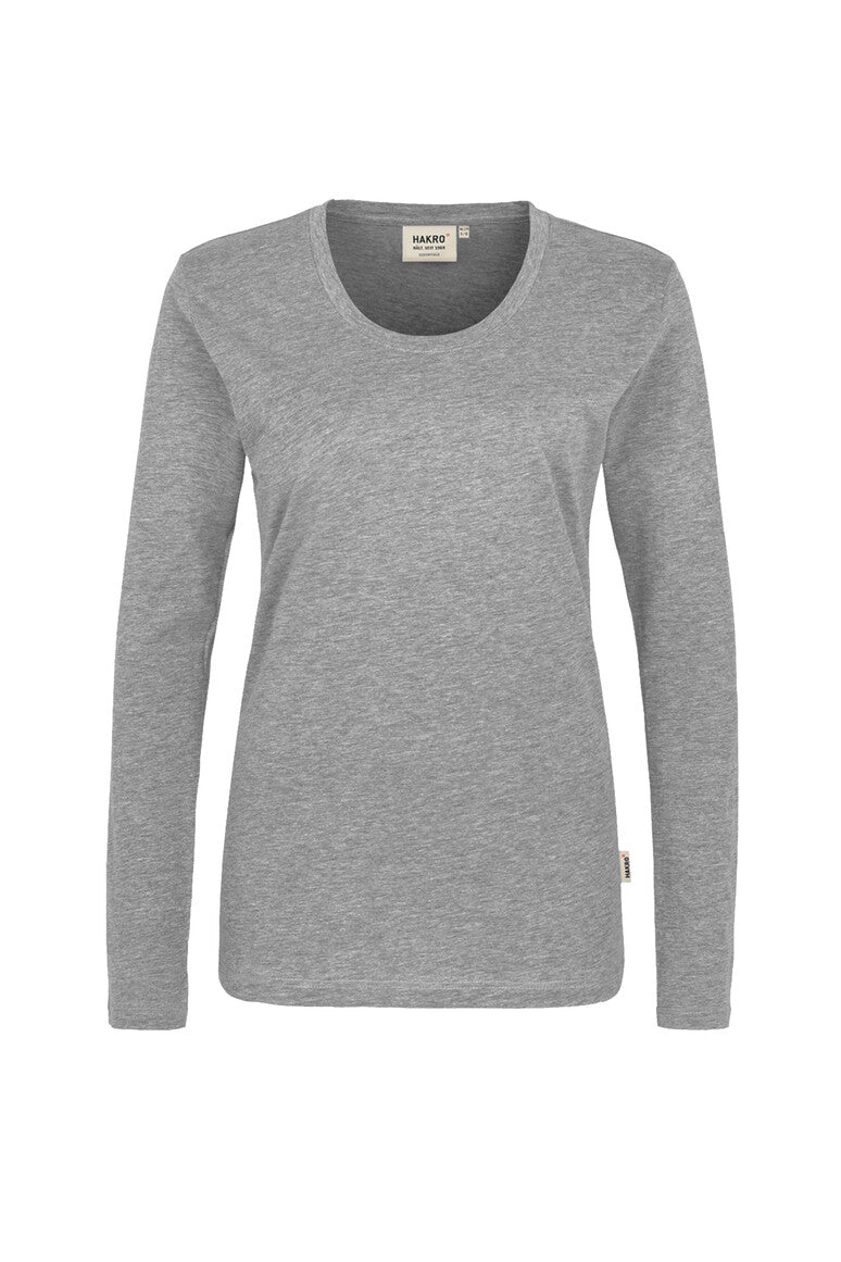 HAKRO Damen Longsleeve Classic grau meliert