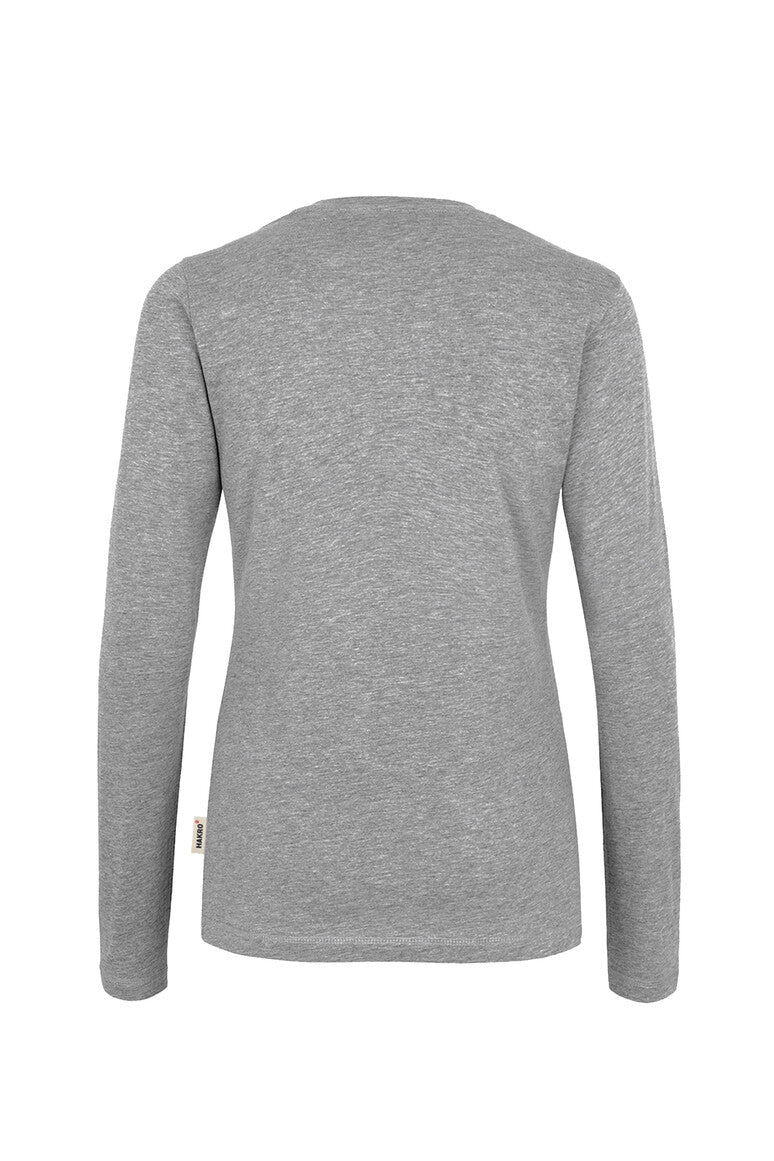 HAKRO Damen Longsleeve Classic grau meliert
