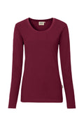 HAKRO Damen Longsleeve Mikralinar® weinrot