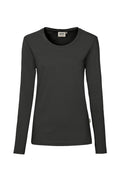 HAKRO Damen Longsleeve Mikralinar® karbongrau