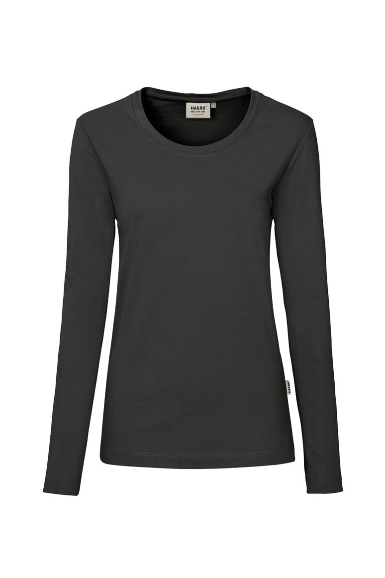 HAKRO Damen Longsleeve Mikralinar® karbongrau